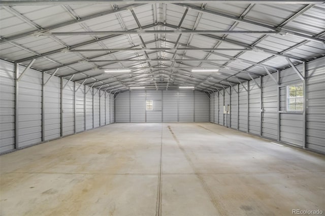 85 Estes Cir, Florissant, CO 80816 - garage with metal wall