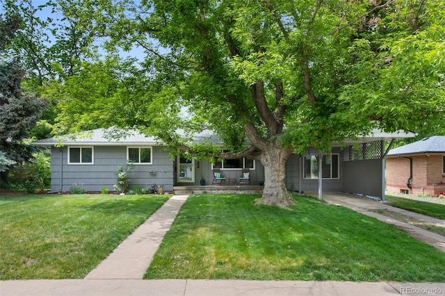 6283 S Prescott St, Littleton, CO 80120 - single story home featuring a front lawn and covered porch
