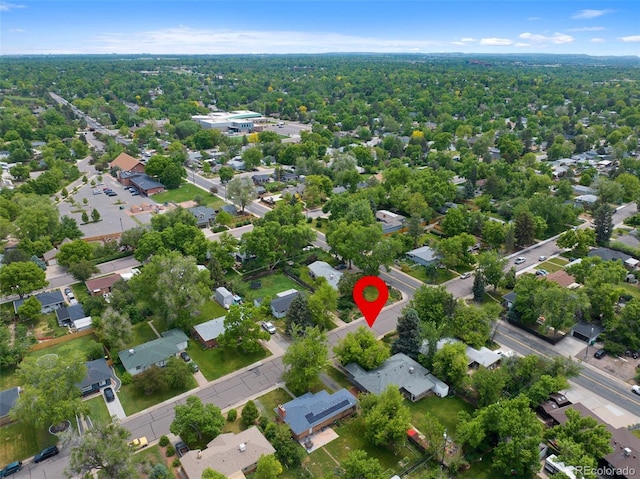 6283 S Prescott St, Littleton, CO 80120 - aerial view of residential area featuring a heavily wooded area