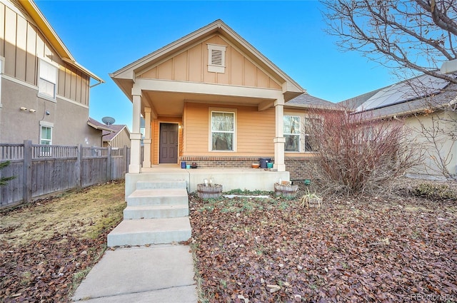 view of front of house with covered porch