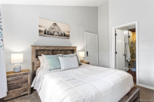 100 County Road 8344 Unit 3, Fraser, CO 80442 - bedroom featuring carpet and high vaulted ceiling