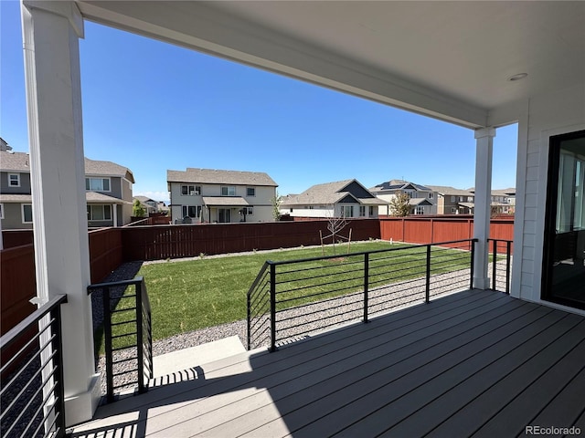 1714 Branching Canopy Dr, Windsor, CO 80550 - wooden deck with a residential view