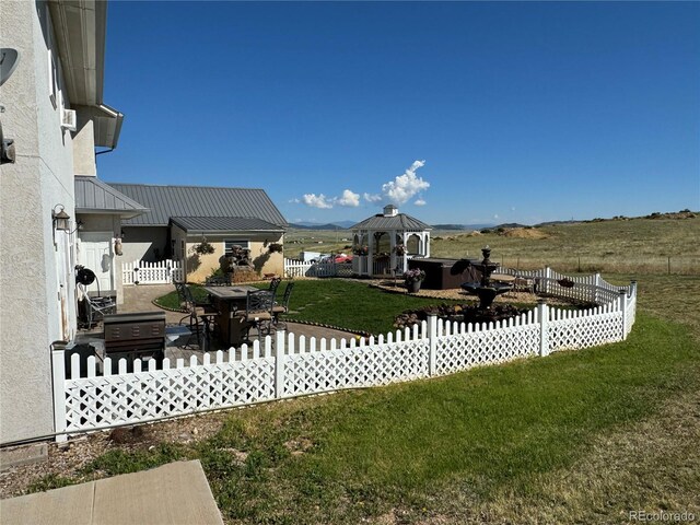 1970 County Road 241, Westcliffe, CO 81252 - view of yard featuring a gazebo, a patio, and outdoor dining area