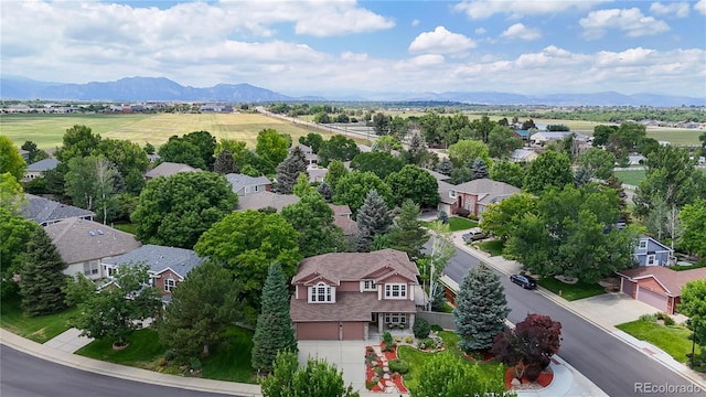 2521 Otter Ct, Lafayette, CO 80026 - aerial view of residential area featuring mountains