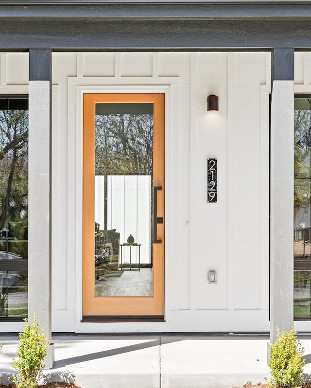 view of doorway to property