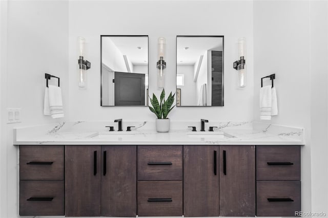 bathroom featuring dual bowl vanity