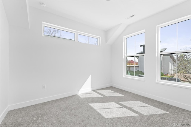 carpeted empty room featuring a wealth of natural light