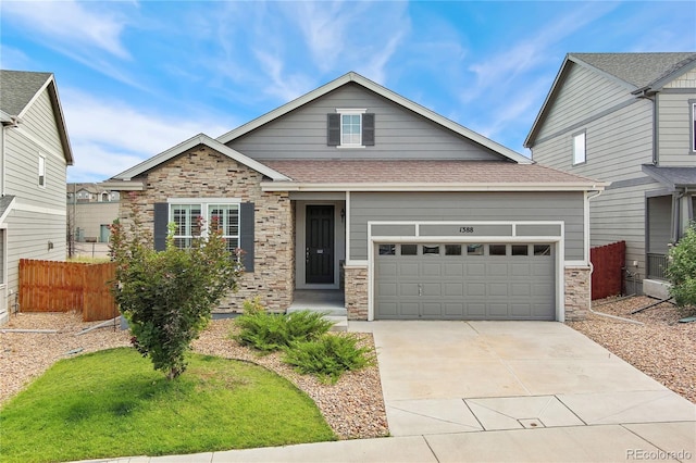 craftsman-style home featuring a garage