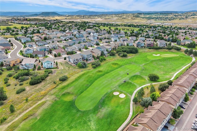 drone / aerial view with a mountain view