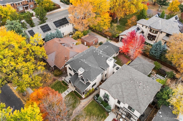 aerial view featuring a residential view