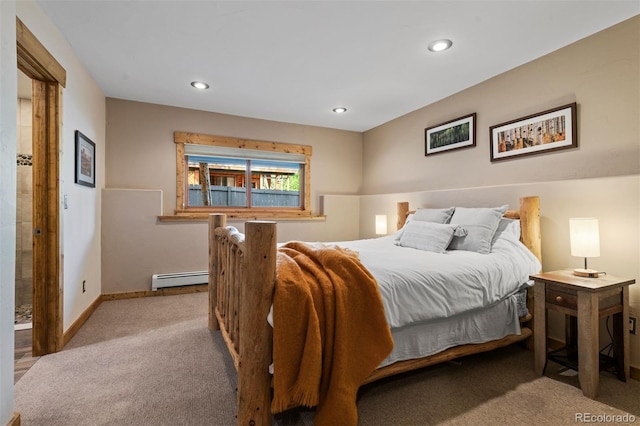 403 Pitkin St, Frisco, CO 80443 - carpeted bedroom featuring a baseboard radiator and recessed lighting