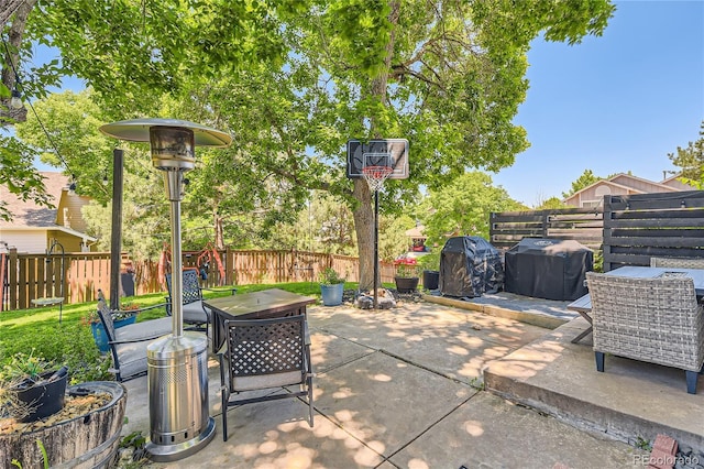 9492 Crestmore Way, Highlands Ranch, CO 80126 - fenced backyard featuring a patio area