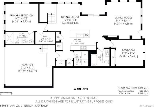 5895 S Taft Ct Unit H, Littleton, CO 80127 - home floor plan