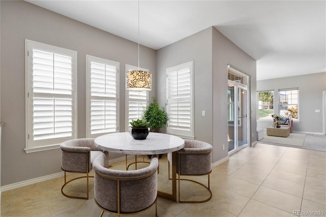 5895 S Taft Ct Unit H, Littleton, CO 80127 - dining space with baseboards and light tile patterned floors