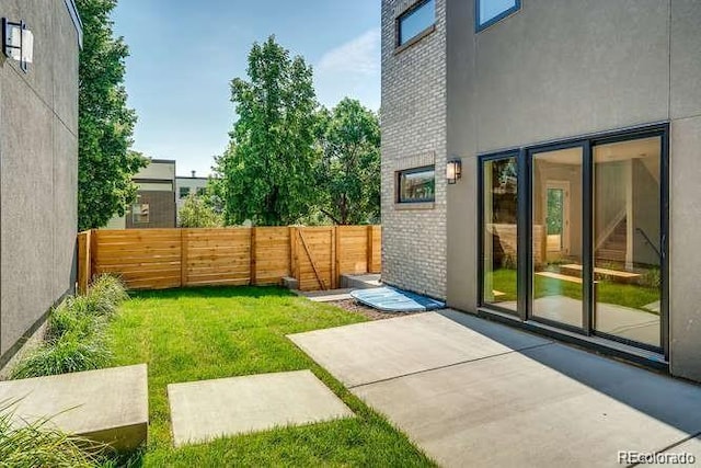 view of yard featuring a patio