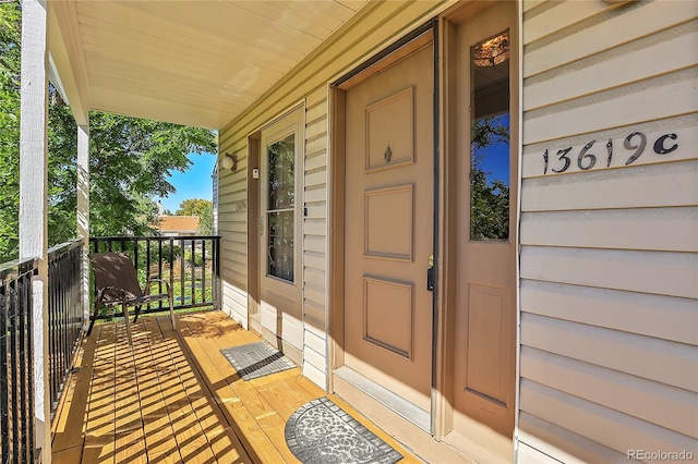 view of doorway to property