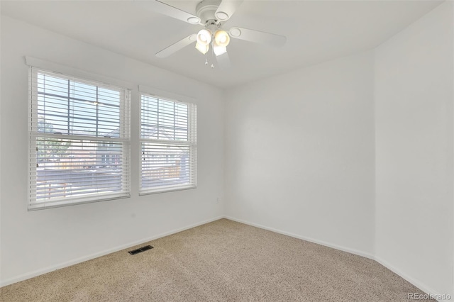 20394 E Colgate Pl, Aurora, CO 80013 - empty room featuring carpet, baseboards, and a ceiling fan
