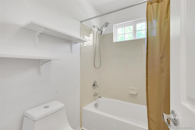 20394 E Colgate Pl, Aurora, CO 80013 - bathroom featuring shower / tub combo with curtain and toilet