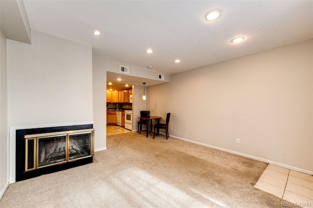 view of carpeted living room