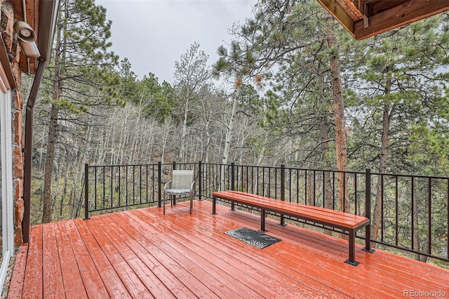 view of wooden deck