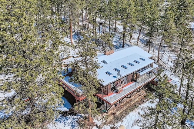 21191 Pleasant Park Rd, Conifer, CO 80433 - view of snowy aerial view