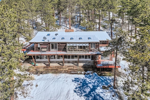 21191 Pleasant Park Rd, Conifer, CO 80433 - view of snow covered back of property