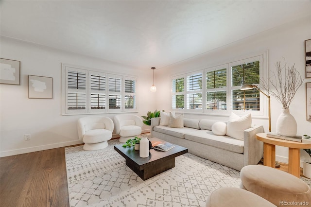 2090 Irving St, Denver, CO 80211 - living room with wood finished floors and baseboards