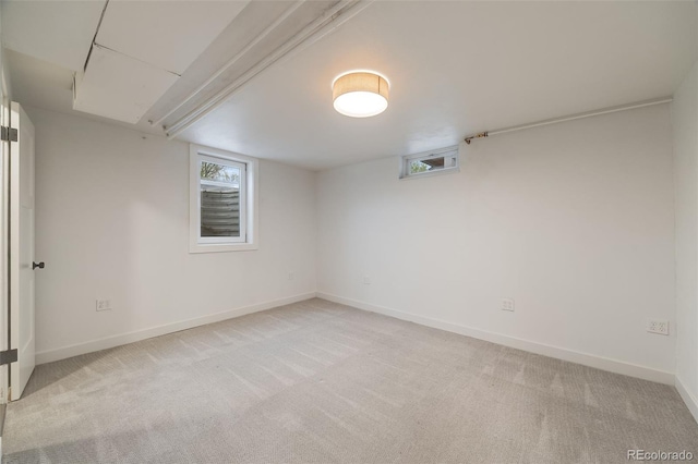 2090 Irving St, Denver, CO 80211 - below grade area with light colored carpet and baseboards