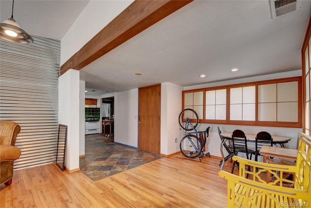 6805 Marshmerry Ln, Evergreen, CO 80439 - dining room with wood finished floors and recessed lighting