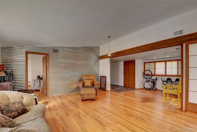 6805 Marshmerry Ln, Evergreen, CO 80439 - living area featuring light wood finished floors and recessed lighting