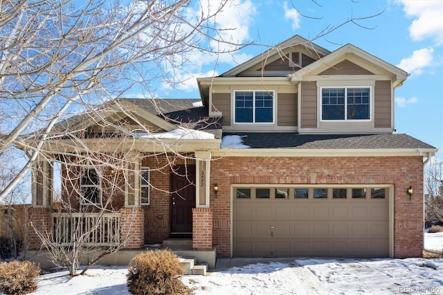 view of front of house featuring a garage