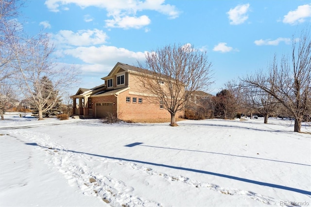 view of snowy exterior