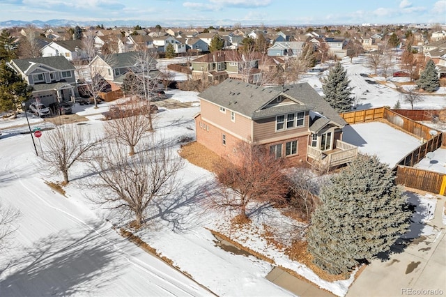 view of snowy aerial view