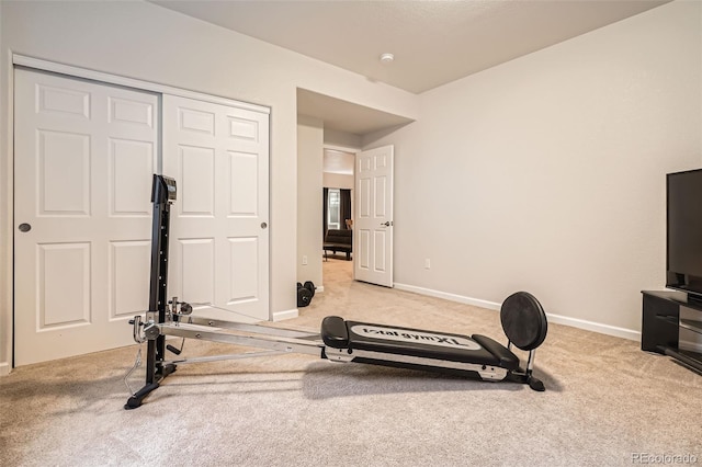 25561 E 5th Pl, Aurora, CO 80018 - exercise room with light colored carpet and baseboards