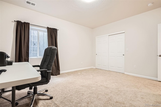 25561 E 5th Pl, Aurora, CO 80018 - office area featuring baseboards and light carpet