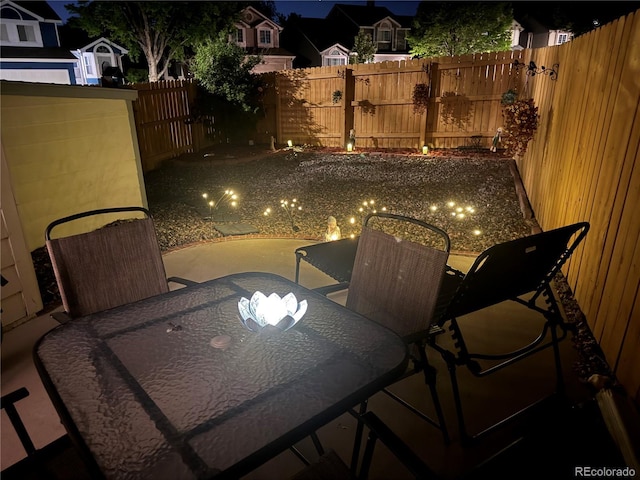6887 S Dover Way, Littleton, CO 80128 - fenced backyard with outdoor dining area