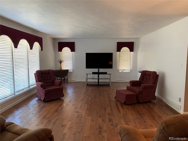 living room featuring hardwood / wood-style floors