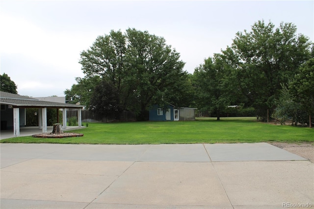 view of yard featuring a patio