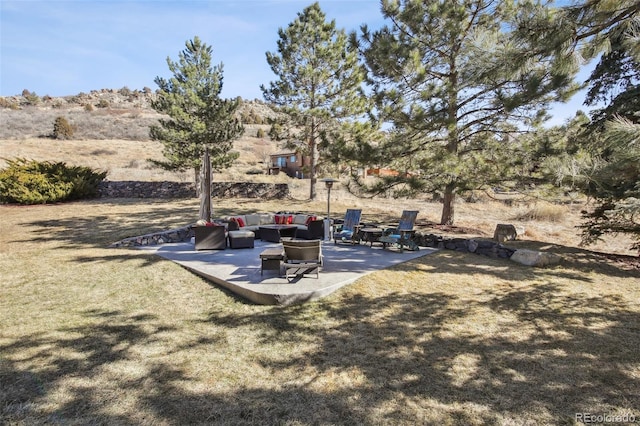 view of yard with a patio