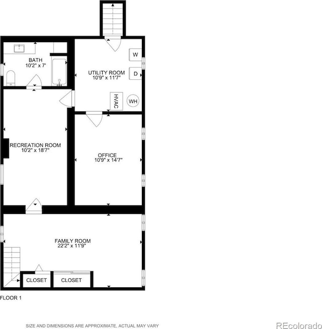 3928 Zuni St, Denver, CO 80211 - floor plan / room layout