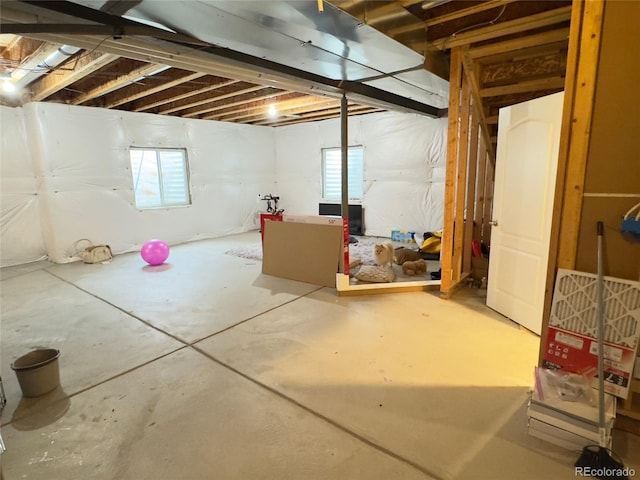 view of basement