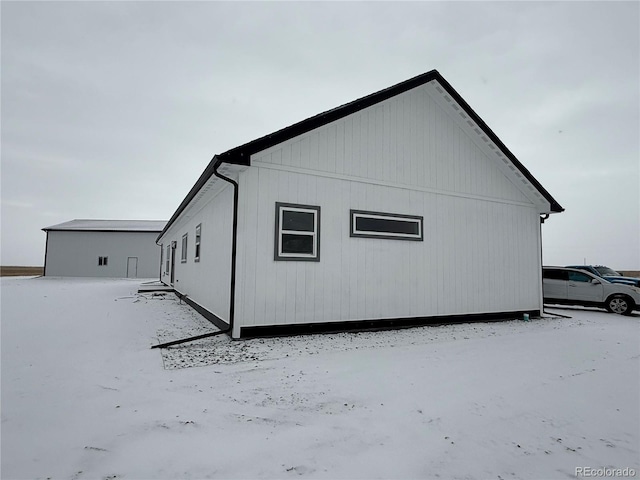 view of snowy exterior