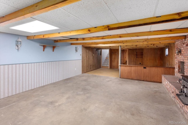 7032 County Road 156c, Salida, CO 81201 - finished basement with wooden walls and stairway
