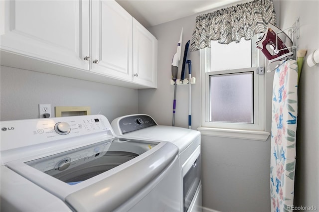 6307 Monterey Pl, Highlands Ranch, CO 80130 - laundry room featuring independent washer and dryer and cabinet space