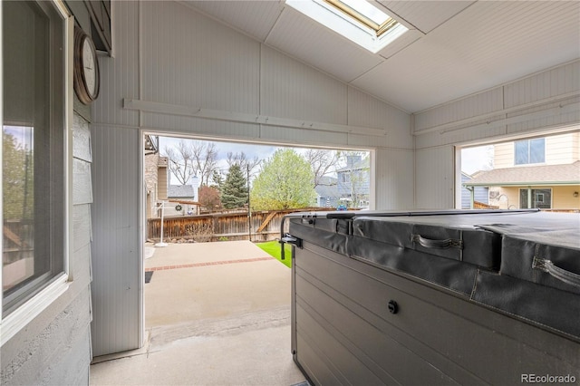 6307 Monterey Pl, Highlands Ranch, CO 80130 - sunroom / solarium with vaulted ceiling and a skylight