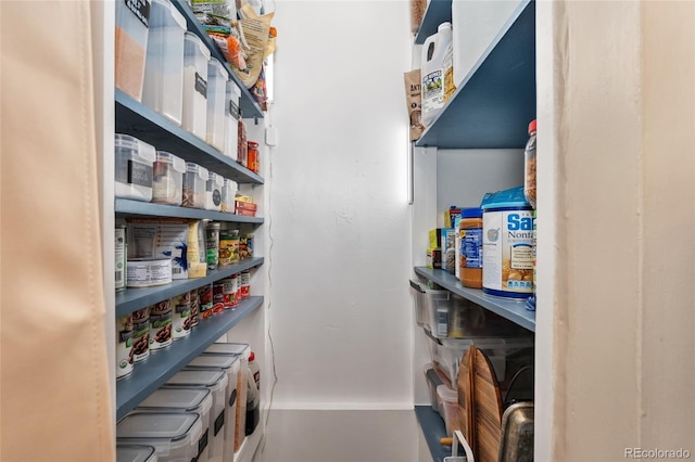 view of storage area