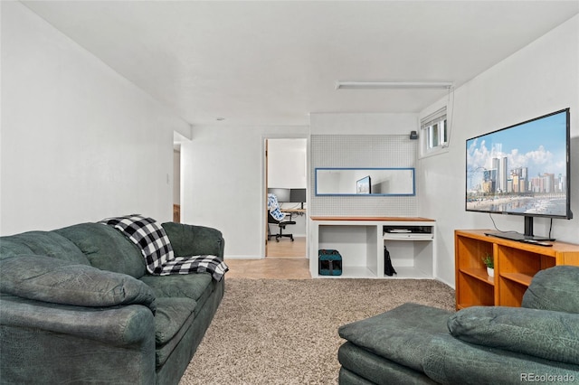 view of carpeted living room
