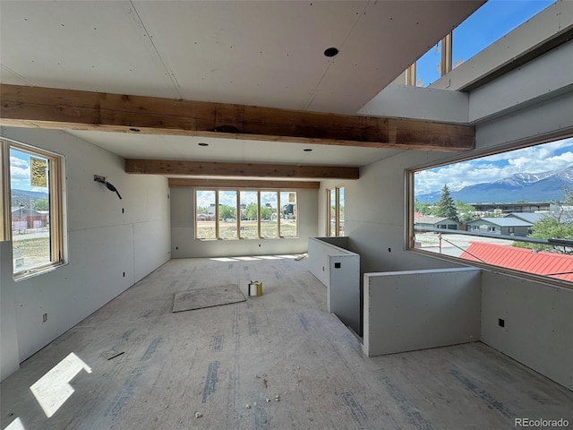 420 Pinon St, Buena Vista, CO 81211 - unfurnished room with beamed ceiling and healthy amount of natural light