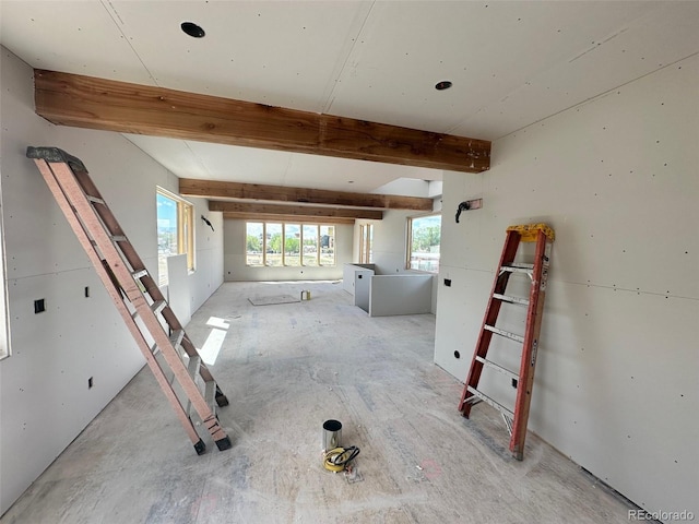 420 Pinon St, Buena Vista, CO 81211 - interior space featuring beam ceiling