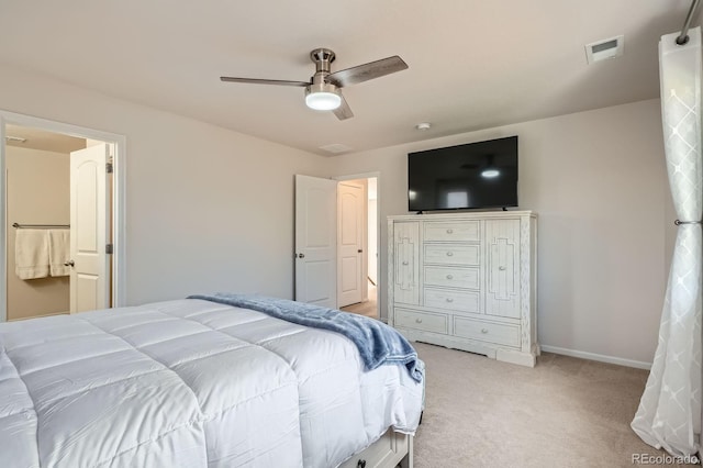 21837 E Stanford Cir, Aurora, CO 80015 - bedroom with light colored carpet and a ceiling fan